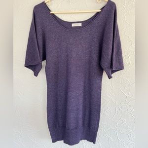 WOMENS JONESY PURPLE SHEEP FLOCKING POLYESTER PURPLE TOP SIZE MEDIUM